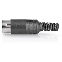 Nedis DIN-Stecker - Gerade - Stecker - Vernickelt - Twist-on - Kabeleingangsdurchmesser: 6.0 mm - PVC - Schwarz - 25 Stück - Plastikbeutel