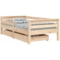 Syfax Kinderbett mit Schubladen 70x140 cm Massivholz Kiefer