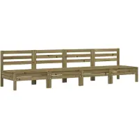 vidaXL Gartensofas ohne Armlehnen 4 Stk. Kiefernholz Imprägniert