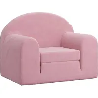 Syfax Schlafsofa für Kinder Rosa Weich Plüsch