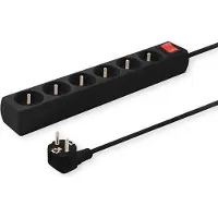 Savio LZ-01 Steckdosenleiste, 5 Steckdosen, 1,5m 5 Steckdosen Typ C 1,5m 2500 W Schwarz