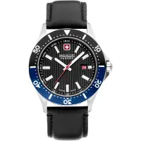 Swiss Military Hanowa Herrenuhr Quarzuhr schwarz / silber onesize Herren 42 SMWGB2100606, SMWGB2100611