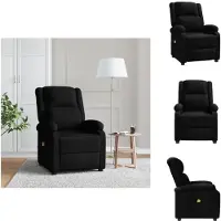 vidaXL Ohrensessel mit Massagefunktion Schwarz Stoff - Massagesessel