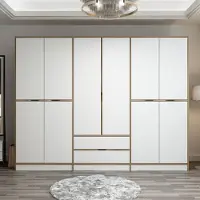 Skye Decor , Elina - 7927, Kleiderschrank, Dore, 100 % MELAMINBESCHICHTETE SPANPLATTEN, 277 x 52 x 208 cm