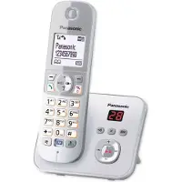Panasonic KX-TG6821 Strahlungsarmes Schnurlostelefon mit Anrufbeantworter, Rufnummernanzeige, 15h Sprechzeit, 7 Tage Standby, Freisprechfunktion, DECT