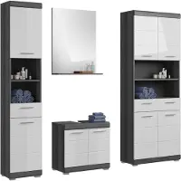 Xonox .home Badkombination Scout Rauchsilber Nachbildung 186x191x34 cm
