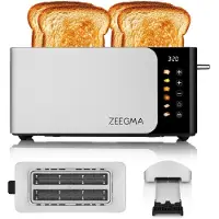 Zeegma Toaster TOSTEE CHEF SMART, 1500 W, 4 Toasts auf einmal, 6 Stufen, Brötchenhalter, Aufwärmen, Auftauen