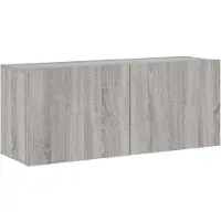 vidaXL TV-Wandschrank Grau Sonoma 100x30x41 cm