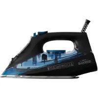 Black & Decker BXIR2606E, Trocken- & Dampfbügeleisen, Keramik-Bügelsohle, 150 g/min, Schwarz, Blau, 0,36 l, 2600 W