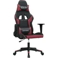 Syfax Gaming-Stuhl Schwarz und Weinrot Kunstleder