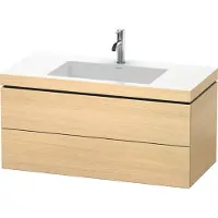 Duravit Waschtischunterbau L-CUBE m WT Vero Air 500x1000x480mm 1 HL medi E 1 Hahnloch mediterrane eiche