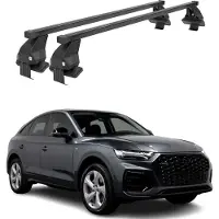 Menabo Dachträger Grundtäger für Audi Q5 mk2 2021-2024 50kg Stahl Schwarz 2 tlg