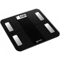 Oromed ORO-SCALE BLUETOOTH BLACK, Elektronische Personenwaage, 180 kg, 100 g, Schwarz, kg, Quadratisch