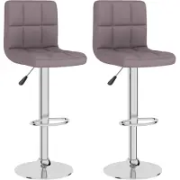vidaXL Barhocker 2 Stk. Taupe Stoff