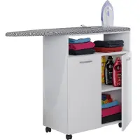 VCM Holz Kommode | Bügelbrett | Sideboard | Bügelschrank | Maße ca. H. 86 x B. 112 x T. 37 cm - Bigilo