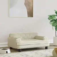 vidaXL "im Angebot" Hundebett Creme 70x45x30 cm Samt - Hundebetten CC1317