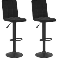 vidaXL Barhocker 2 Stk. Schwarz Samt