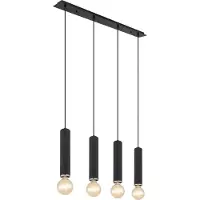 Globo Lighting Hängeleuchte Metall schwarz matt, 4x E27