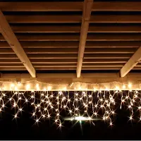 Mojawo 120er LED Lichtervorhang Innen und Außen warmweiß
