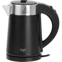 Adler AD 1372 Mini-Wasserkocher 0,6 L - 800 W, doppelwandig - Schwarz