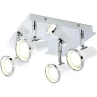 Rabalux 5500 Steve, GU10, 18W, 4000K, 1720lm, weiß, neutralweiß, 23x23cm
