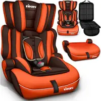 Kiduku Autokindersitz Kinderautositz Autositz Kindersitz 9-36kg Gruppe 1+2+3 Braun/Orange
