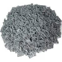 LEGO 1x2 Fliesen Gitterfliesen Hellgrau - 2412b NEU! Menge 5000x