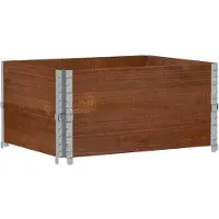 vidaXL Paletten-Aufsatzrahmen 2 Stk. Braun 80x60 cm Massivholz Kiefer