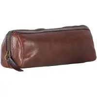 Leonhard heyden Leder Schlampermäppchen Cambridge Pencil Case Redbrown braun