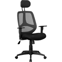 Amstyle Bürostuhl Stoffbezug Schreibtischstuhl 120 kg Armlehne schwarz Chefsessel Drehstuhl Kopfstütze X-XL