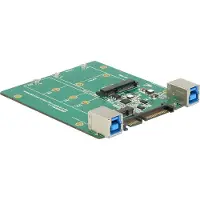 DeLOCK 62732, SATA, M.2, mSATA, Schwarz, Grün, 85 mm, 100 mm, 15 mm