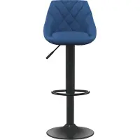 vidaXL "2026 Aktion"1 Pcs Barhocker - CLORIS - Barstuhl - Optimal Komfort, Blau Samt - 46 x 44 x (82-103) cm - NeuMöbel3049592