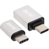 InLine USB Adapter-Set, USB-C Stecker an Micro-USB oder USB 3.0 A Buchse, USB 3.1 C, Micro-USB + USB3.0 A, Aluminium
