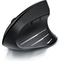 CSL Kabellose Maus, 2,4 GHz mit USB-Empfänger, 1000-2400 DPI, Wireless Maus 6 Tasten mit Nano Empfänger, für Rechtshänder, kompatibel mit PC und Mac