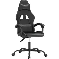 vidaXL Gaming-Stuhl Schwarz Kunstleder