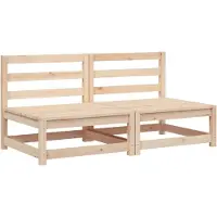 vidaXL Gartensofas ohne Armlehnen 2 Stk. 70x70x67 cm Massivholz Kiefer