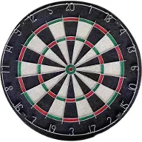 React Sisal Borstendartscheibe 45cm Durchmesser Runddraht klammerfreies Bullseye inkl. 6 Steeldarts