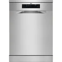 AEG FFB53937ZM, Freistehend, Standardgröße (60 cm), Edelstahl, Schwarz, Tasten, kalt, Heiß