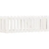 vidaXL Hochbeet Lattenzaun-Design Weiß 150x50x50 cm Massivholz Kiefer