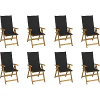 Prolenta Maison Exclusive - Klappstühle mit Kissen 8 Stk. Massivholz Akazie