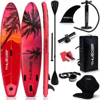 Thunder Isle Stand Up Paddle Board 320 x 75 x 15 cm Rosa 150 kg
