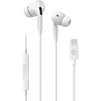 Celly UP1200TYPECWH Kopfhörer & Headset Kabelgebunden im Ohr Anrufe/Musik USB Typ-C Weiß