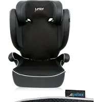 Petex 2-in-1 Auto-Kindersitz, i-Size Norm ECE R129 für Kinder von 100-150 cm, höhenverstellbarer Kinderautositz, schwarz |Basic von