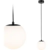 Paulmann LED Pendelleuchte "Selection Bathroom Gove IP44 9W 3000K Satin, Glas/Metall", schwarz (schwarz, weiß), 1, Ø 17cm H: 150cm, 1 Stk., Leuchten, LED Pendelleuchte