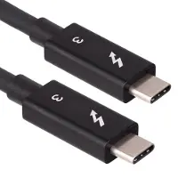 Akyga AK-USB-33, 0,5 m, USB C, USB C, Thunderbolt 3, 40 Gbit/s, Schwarz
