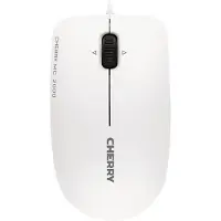 Cherry MC 2000 Kabelgebundene Maus mit schwenkbarem Rad, Weiß Grau, USB, Beidhändig, IR LED, USB Typ-A, 1600 DPI, Grau