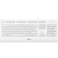 Logitech K280E Pro f/ Business, Volle Größe (100%), Kabelgebunden, USB, QWERTZ, Weiß