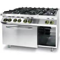 Hendi Gaskocher Kitchen Line 6Brenner-Konvektionsofen-GN1/1