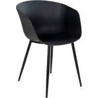 Ebuy24 (2er Set) Rolino Gartenstuhl schwarz.