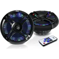 Pyle Outdoor Lautsprecher Boxen– Speaker– Box Wasserdicht 250W, 2-Wege Lautsprecher Passiv mit LED-Lichtern, Aufbaulautsprecher leicht Installierbar